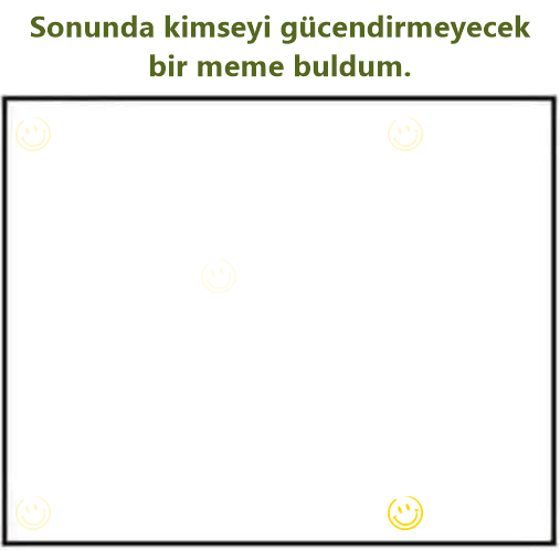 Sonunda kimseyi gücendirmeyecek bir meme buldum.