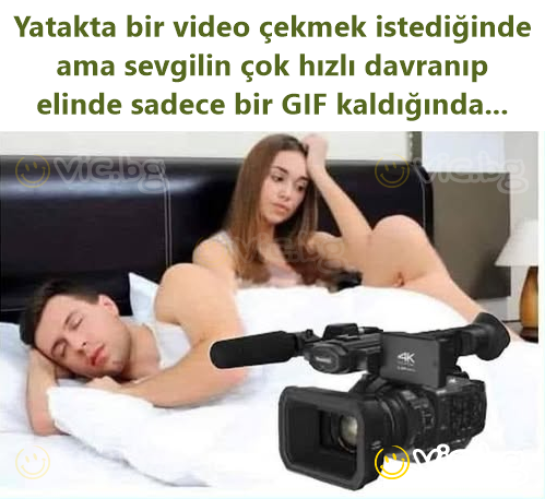 Yatakta bir video çekmek istediğinde ama sevgilin çok hızlı davranıp elinde sadece bir GIF kaldığında...