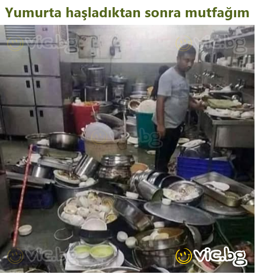 Yumurta haşladıktan sonra mutfağım