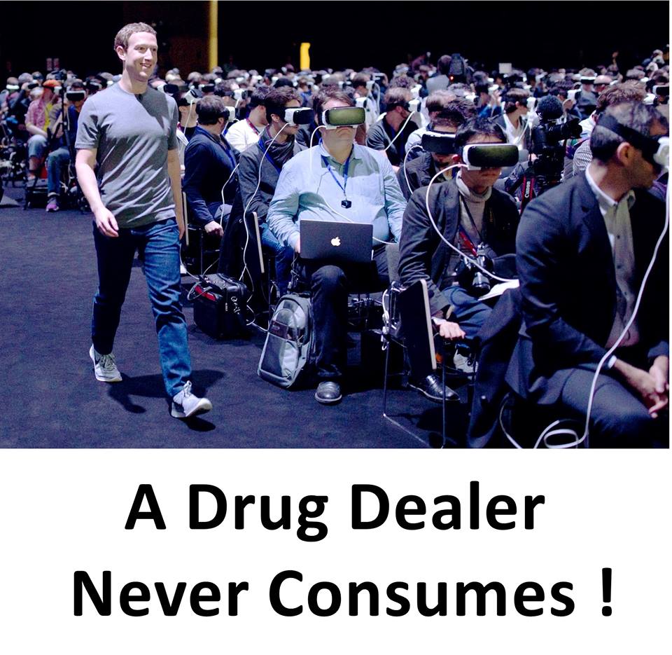A drug dealer never consumes
