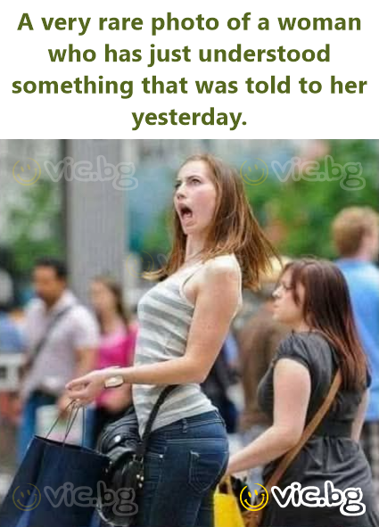 A very rare photo of a woman who has just understood something that was told to her yesterday.