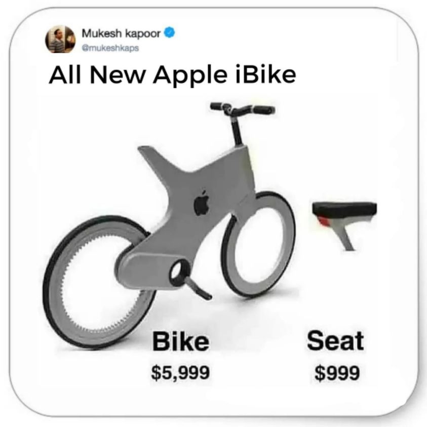 All new apple iBike and seat
