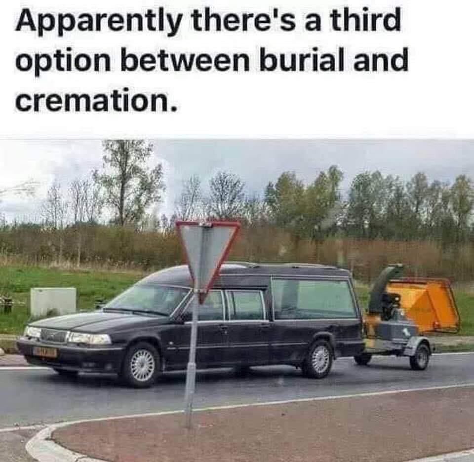 Apparently there's a third option between burial and cremation.