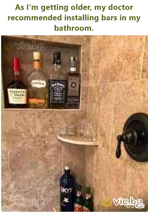 As I'm getting older, my doctor recommended installing bars in my bathroom.