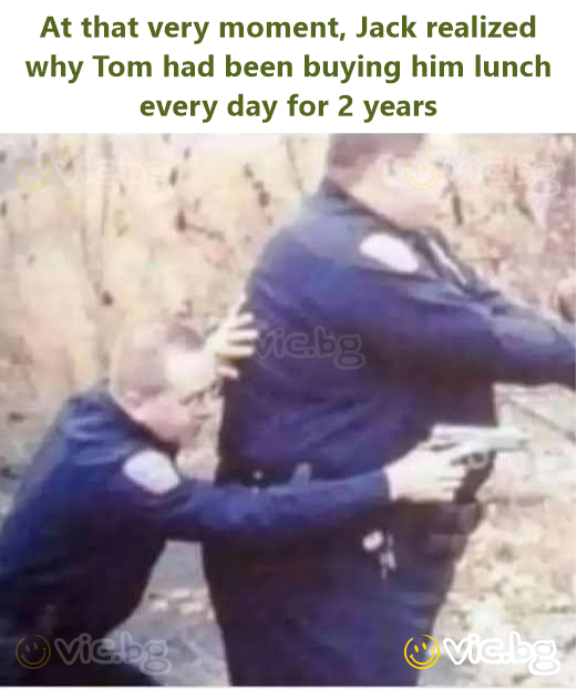 At that very moment, Jack realized why Tom had been buying him lunch every day for 2 years