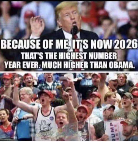 Because of meuits now2026 thats the highest number year ever: much higher than obama