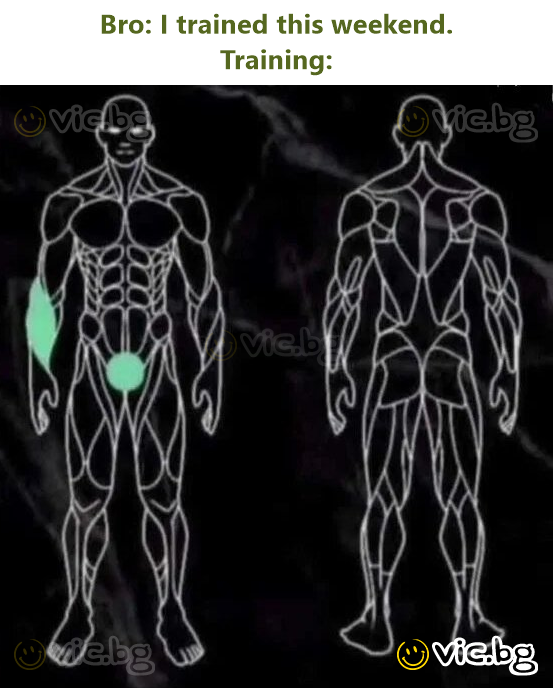 Bro: I trained this weekend. Training: