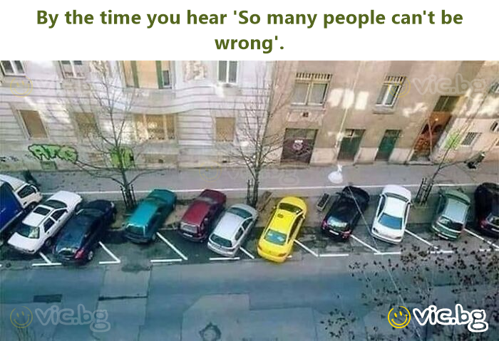 By the time you hear 'So many people can't be wrong'.