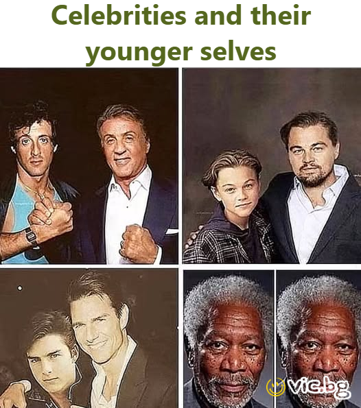 Celebrities and their younger selves