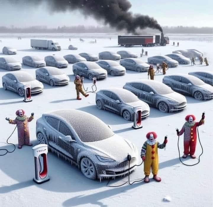 Clowns waiting for their Tesla’s to charge