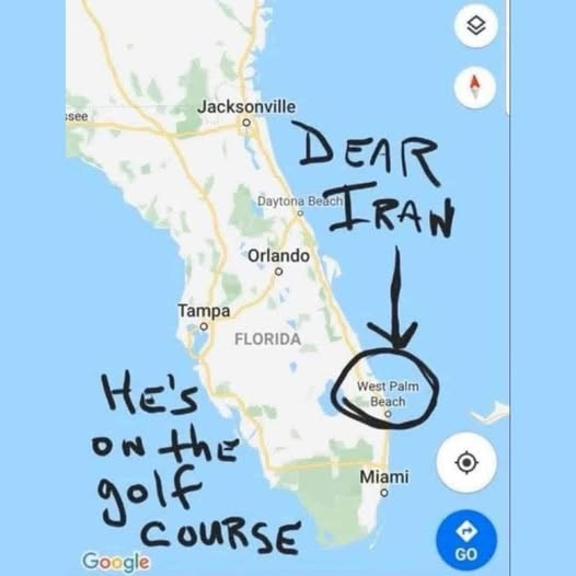 Dear IRAM, He's on the golf course