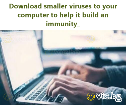Download smaller viruses to your computer to help it build an immunity_