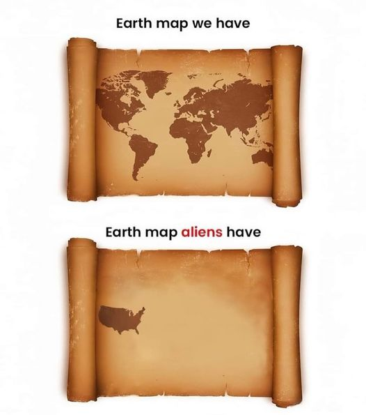 Earth map we have.  Earth map aliens have