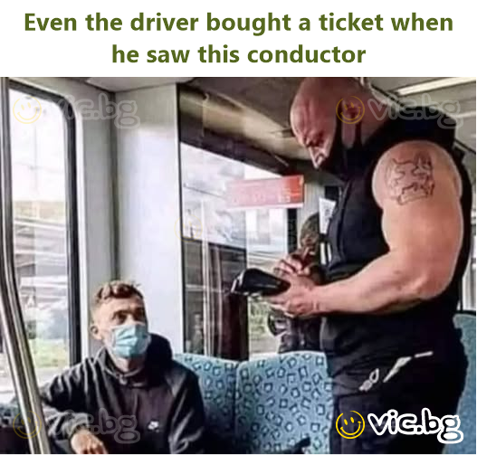 Even the driver bought a ticket when he saw this conductor