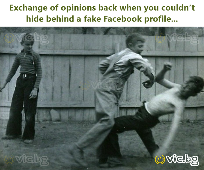 Exchange of opinions back when you couldn’t hide behind a fake Facebook profile...