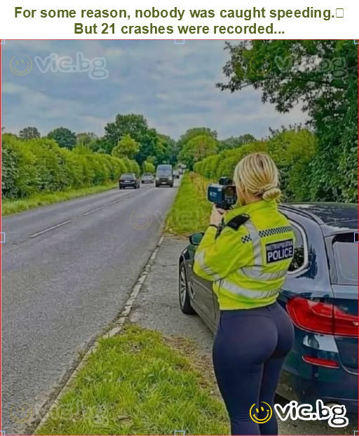 For some reason, nobody was caught speeding.
But 21 crashes were recorded...