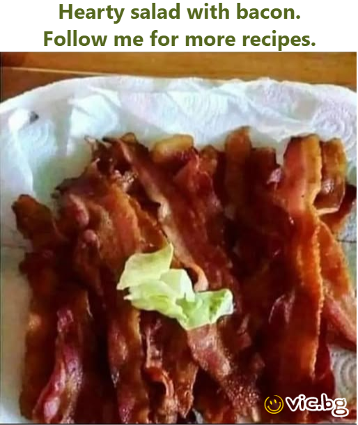 Hearty salad with bacon. Follow me for more recipes.