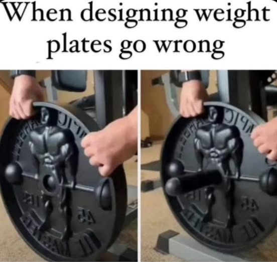 Hen designing weight plates go wrong