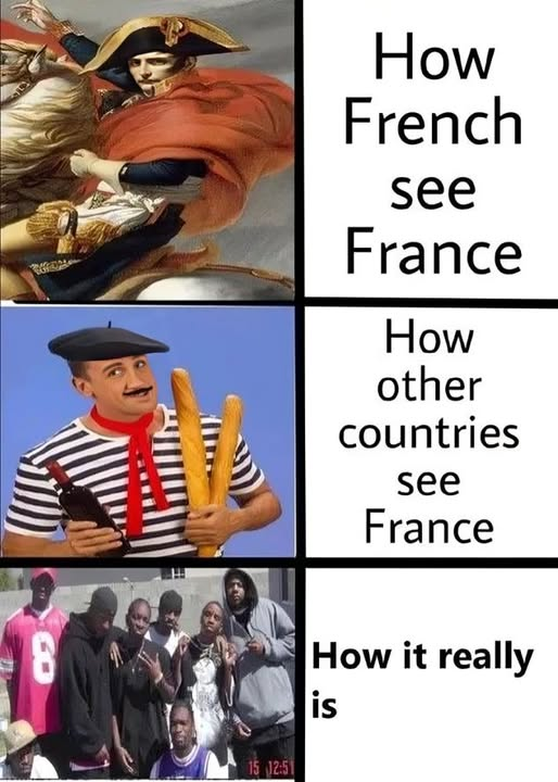 How French see France. How other countries see France. How it really is.