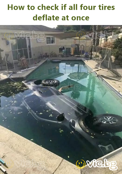 How to check if all four tires deflate at once