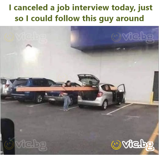 I canceled a job interview today, just so I could follow this guy around