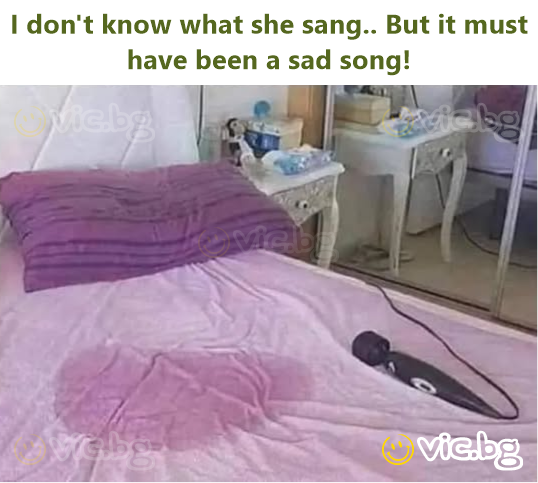 I don't know what she sang.. But it must have been a sad song!