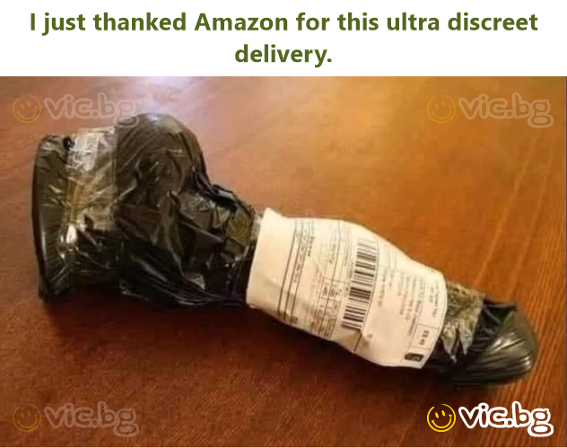 I just thanked Amazon for this ultra discreet delivery.