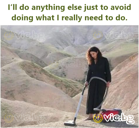 I’ll do anything else just to avoid doing what I really need to do.