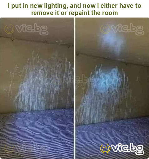 I put in new lighting, and now I either have to remove it or repaint the room