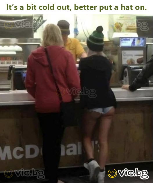 It’s a bit cold out, better put a hat on.