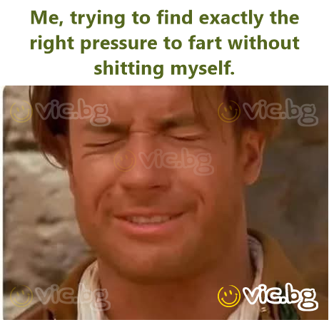 Me, trying to find exactly the right pressure to fаrт without shiттing myself.