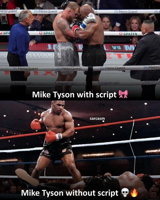 Mike Tyson with script. Mike Tyson without script.