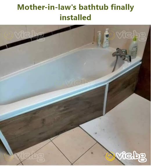 Mother-in-law's bathtub finally installed