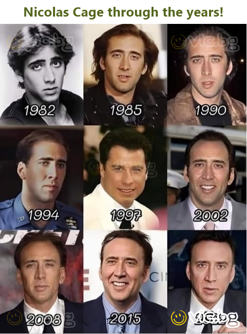Nicolas Cage through the years!