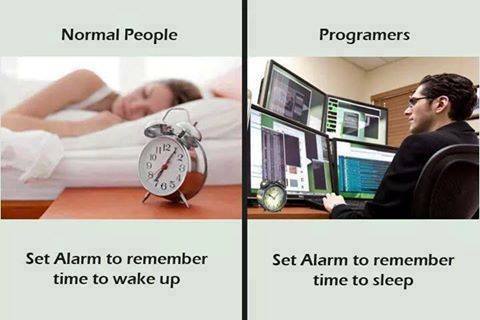 Normal people vs. programmers 