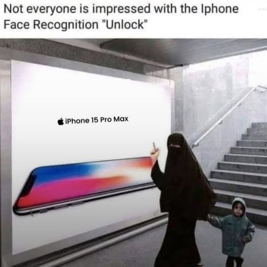 Not everyone is impressed with the Iphone Face Recognition "Unlock" iPhone 15 Pro Max