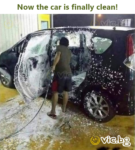 Now the car is finally clean!