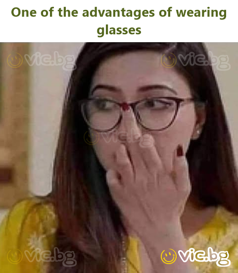 One of the advantages of wearing glasses