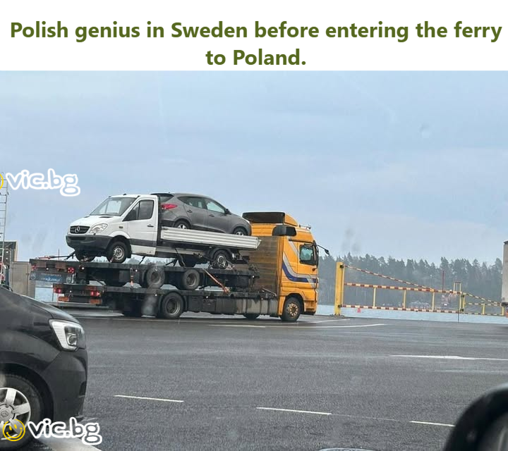 Polish genius in Sweden before entering the ferry to Poland.