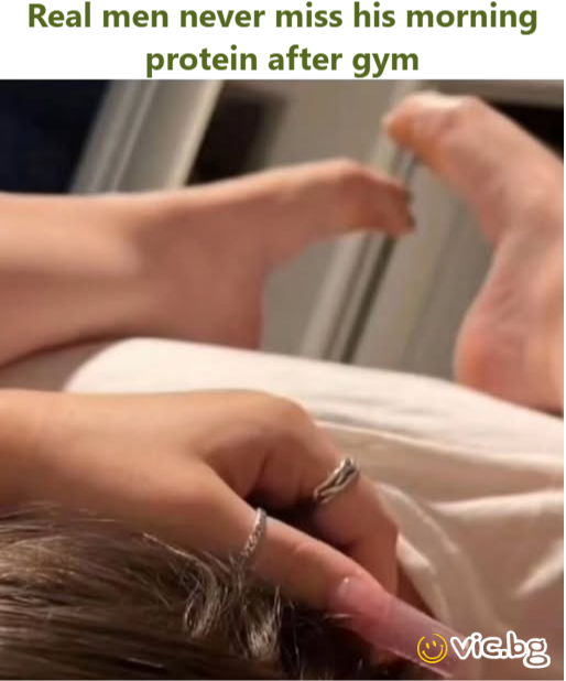 Real men never miss his morning protein after gym