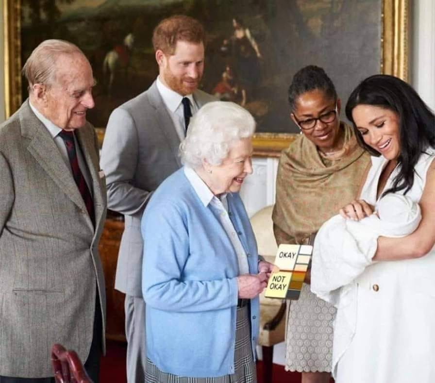 royal family meghan child skin color tests