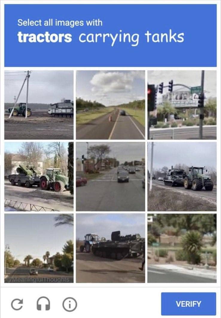Select all images with tractors carrying tanks