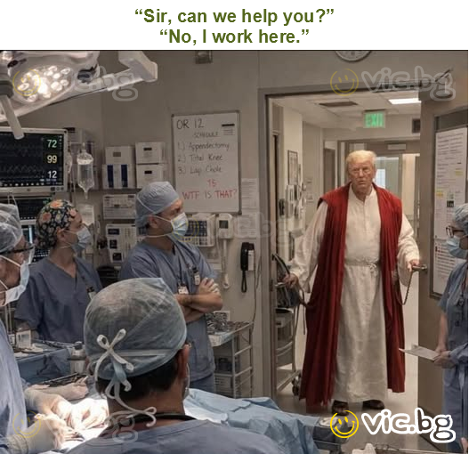 “Sir, can we help you?”
“No, I work here.”