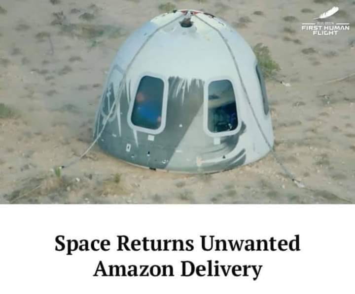 Space returns unwanted amazon delivery