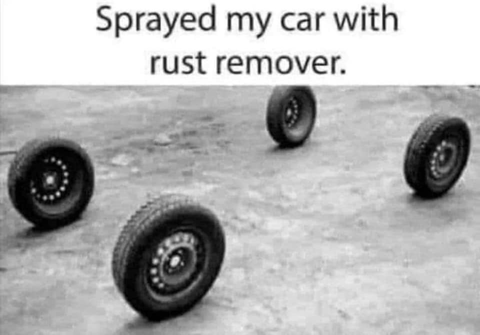 Sprayed my car with rust remover