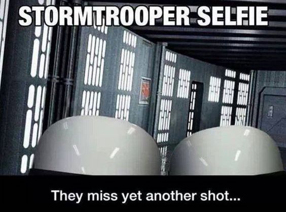 Stormtroopers selfie: they miss yet another shot
