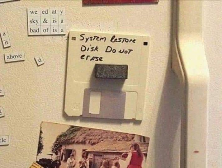 System restore disk, do not erase!