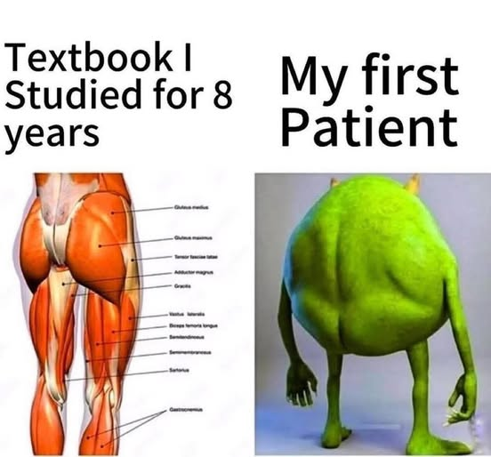 Textbook I studied for 8 years - my first patient