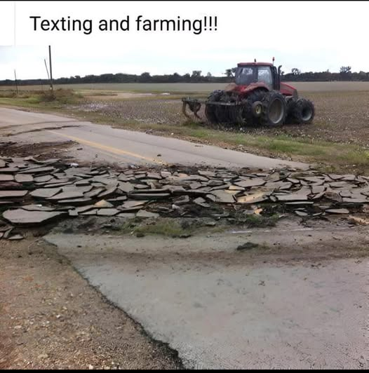 Texting and farming!!!