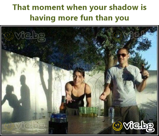 That moment when your shadow is having more fun than you
